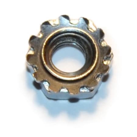 Midwest Fastener External Tooth Lock Washer Lock Nut, #10-32, 18-8 Stainless Steel, Not Graded, 15 PK 33785